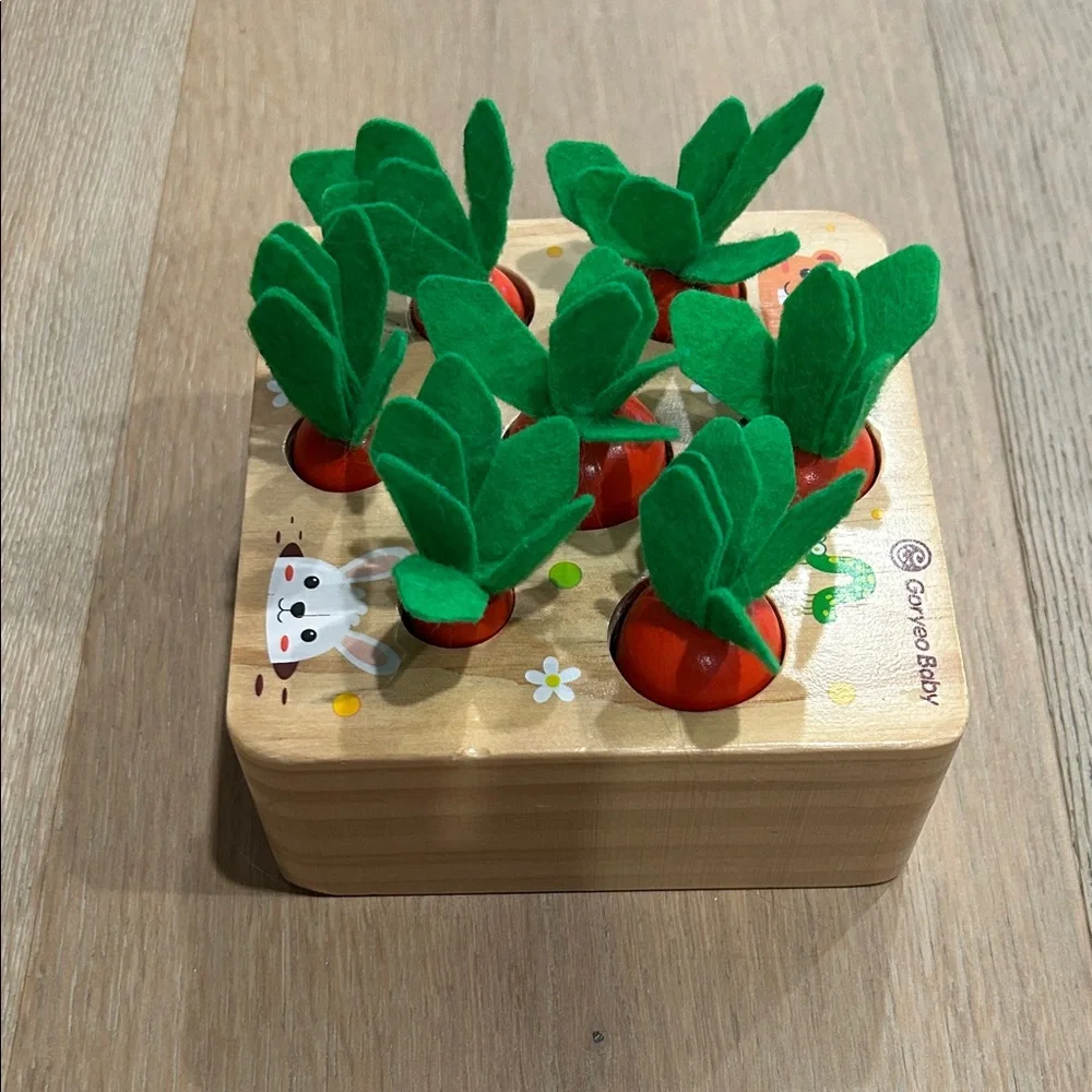 Goryeo Baby Wooden Carrot Harvest Montessori Toy